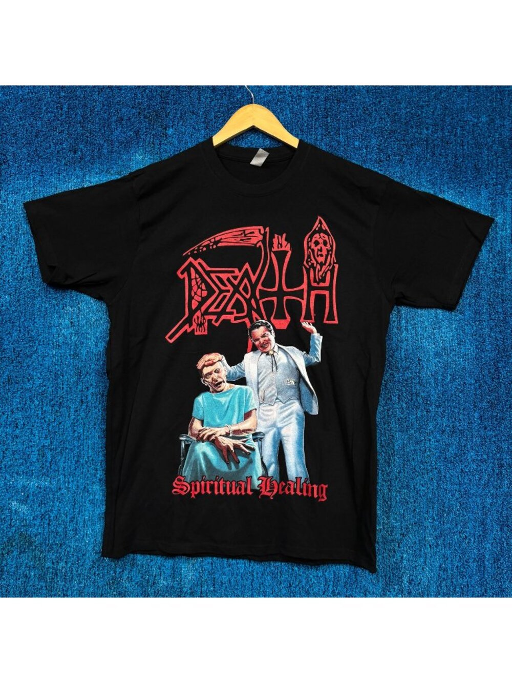 Death Spiritual Healing Album Cover Poster Death Metal Tee L
